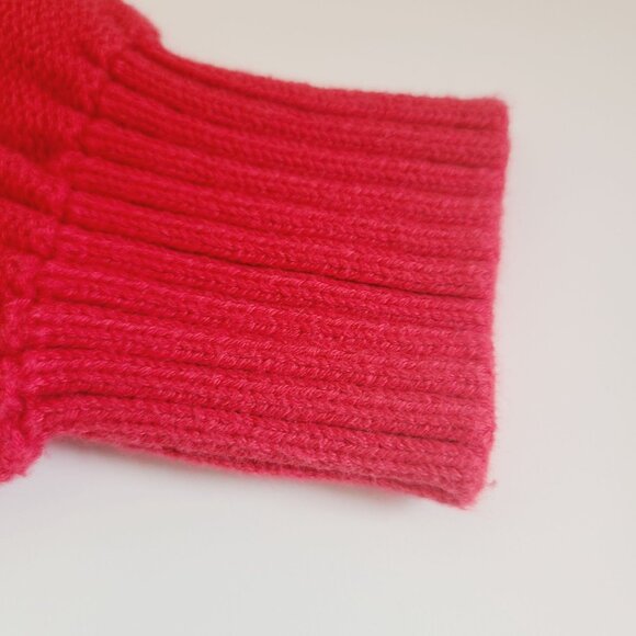 Baby Gap Toddler Cable Knit Sweater Dress 3T Red Long Sleeve Ribbed Cuffs Cotton - Picture 3 of 8